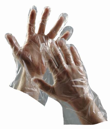 Jednorázové polyetylenové rukavice